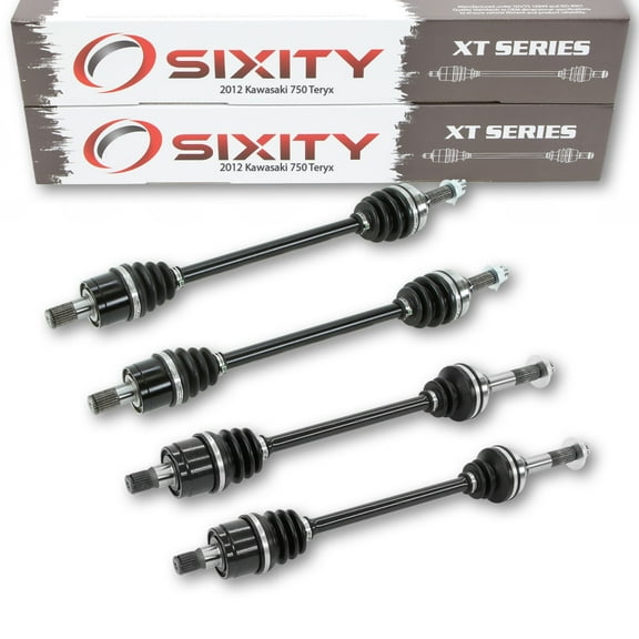 4 pc Sixity XT Front Rear Left Right Axle compatible with Kawasaki Teryx 750 2012 - KRF750VCS LE SGE 4X4