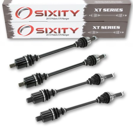 4 pc Sixity XT Front Rear Left Right Axle compatible with Polaris Ranger 570 2015 - R15RTA57AA AR AC EAU FULL SIZE 4X4