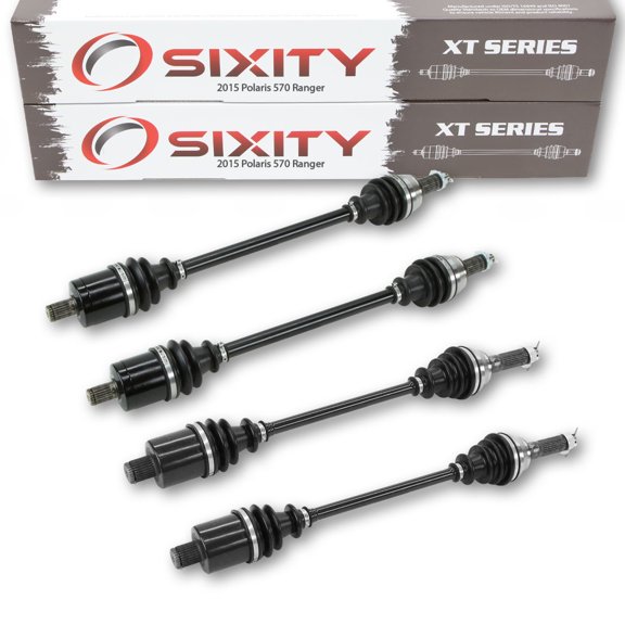 4 pc Sixity XT Front Rear Left Right Axle compatible with Polaris Ranger 570 2015 - R15RUA57AA E57AC EFI FULL SIZE CREW 4X4