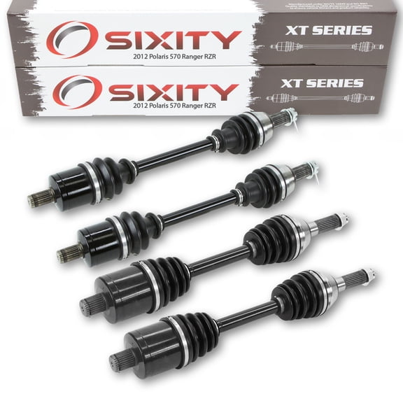 4 pc Sixity XT Front Rear Left Right Axle compatible with Polaris Ranger RZR 570 2012 - R12VH57AD EFI 4X4