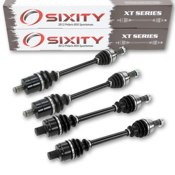 4 pc Sixity XT Front Rear Left Right Axle compatible with Polaris Sportsman 850 2012 - A12ZN8EFK EFO 4X4