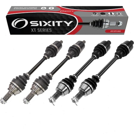 4 pc Sixity XT Front Rear Left Right Axles compatible with Polaris Scrambler 1000 XP 850 Sportsman Touring Limited High Lifter Edition Hunter Premium SP 2016-2021