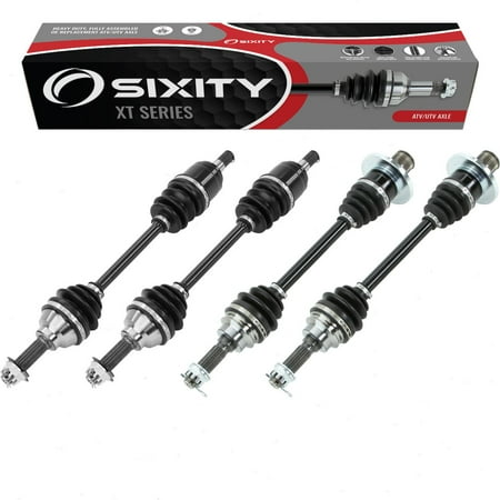 4 pc Sixity XT Front Rear Left Right Axles compatible with Suzuki LT-A500 KingQuad AXi Power Steering Rugged SE SE+ LT-A500XPS LT-A750 LE LT-A750X 4x4 LT-A750XPC 2009-2021