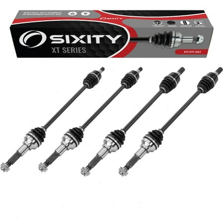 4 pc Sixity XT Front Rear Left Right Axles compatible with Yamaha YXC700 Viking VI EPS Ranch Edition YXE70 Wolverine R-Spec SE YXM700 with Suntop FI 4x4 2014-2021