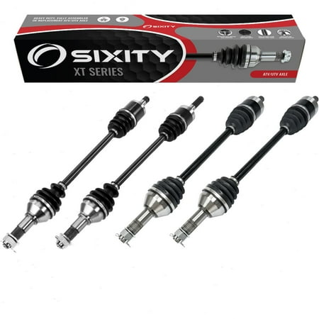 4 pc Sixity XT Front Rear Left Right Axles compatible with Can-Am Commander 1000 Mossy Oak Hunting Edition 1000R DPS Limited XT 800R Max 2016-2020