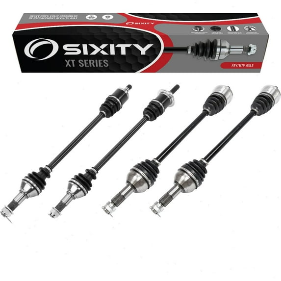 4 pc Sixity XT Front Rear Left Right Axles compatible with Can-Am Maverick 1000R Turbo X ds rs Max X3 R 2015-2017