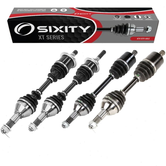 4 pc Sixity XT Front Rear Left Right Axles compatible with Can-Am Outlander 1000 X mr 650 800R EFI 850 Renegade 2013-2018