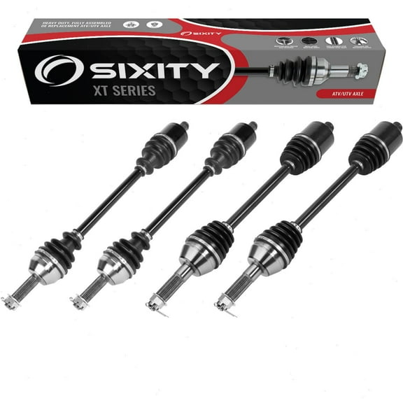 4 pc Sixity XT Front Rear Left Right Axles compatible with Polaris Ranger 500 570 570-4 Crew EPS Full-Size Hunter Edition ETX 2015-2019