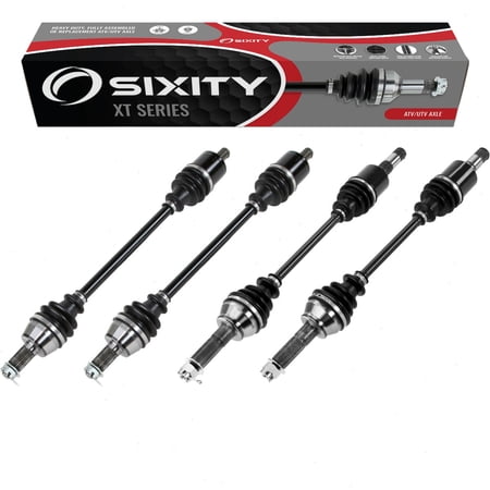 4 pc Sixity XT Front Rear Left Right Axles compatible with Polaris Ranger Crew Diesel 2011-2014