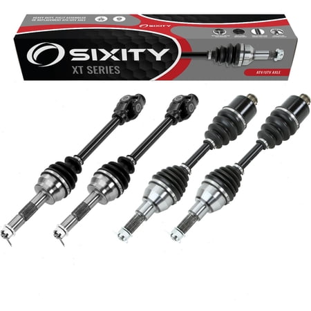 4 pc Sixity XT Front Rear Left Right Axles compatible with Polaris Sportsman 500 HO RSE 2001