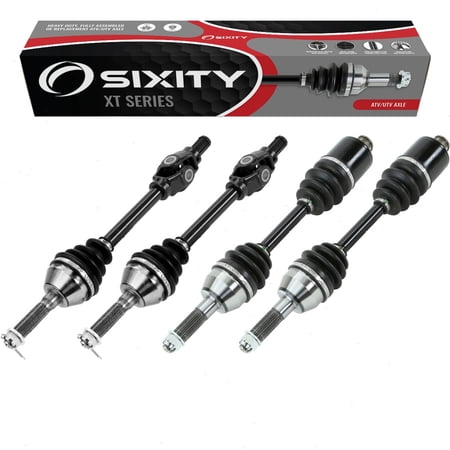 4 pc Sixity XT Front Rear Left Right Axles compatible with Polaris Sportsman 600 700 EFI 2003-2004