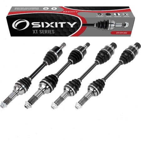 4 pc Sixity XT Front Rear Left Right Axles compatible with Yamaha YFM350 Grizzly 4x4 Auto IRS YFM450 2007-2011