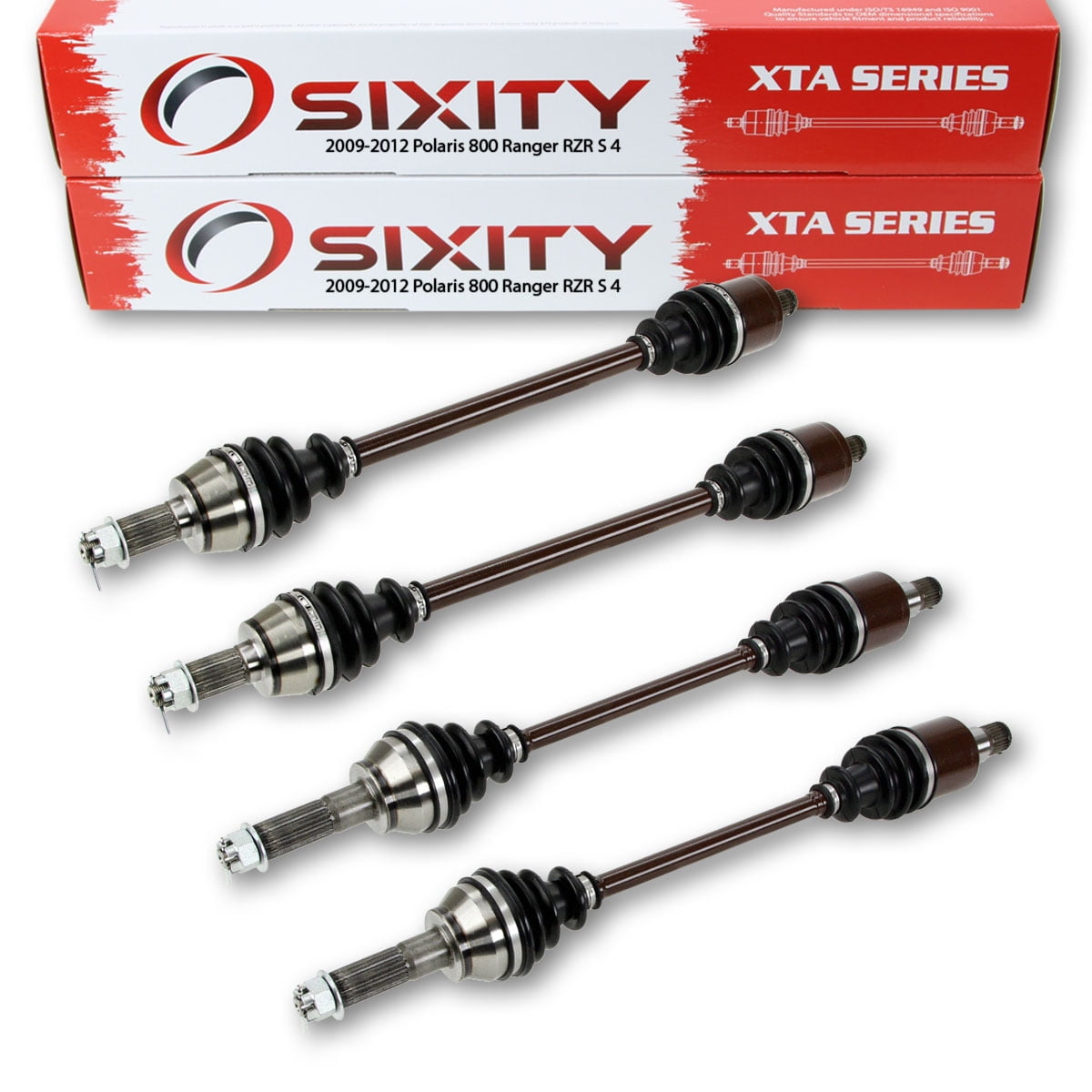 4 pc Sixity XTA Front Rear Left Right Axle compatible with Polaris ...