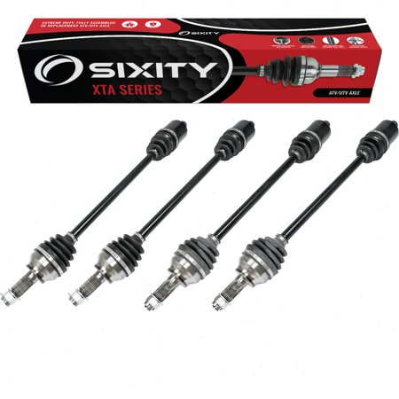 4 pc Sixity XTA Front Rear Left Right Axles compatible with Polaris RZR XP 1000 EPS High Lifter Edition Trails and Rock 4 Turbo DYNAMIX Fox LE 2016-2019