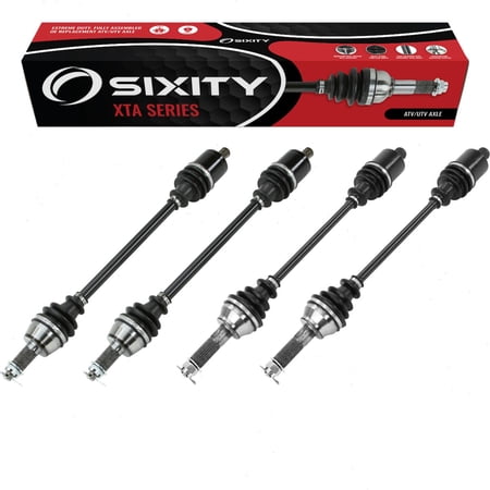 4 pc Sixity XTA Front Rear Left Right Axles compatible with Polaris Ranger 570 EPS Full-Size XP 900-5 Crew 900-6 900 LE Bronze Mist Deluxe Browning High Lifter Edition Hunter Northstar Trail Diesel