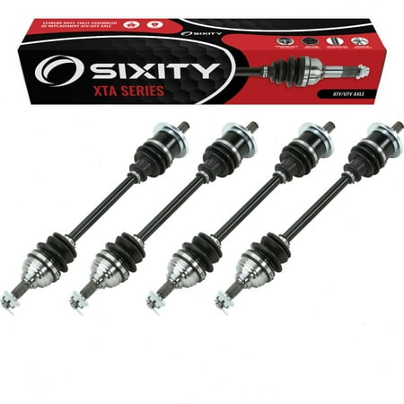 4 pc Sixity XTA Front Rear Left Right Axles compatible with Arctic Cat 400 4x4 Auto MRP TBX FIS 500 TRV 2002-2004