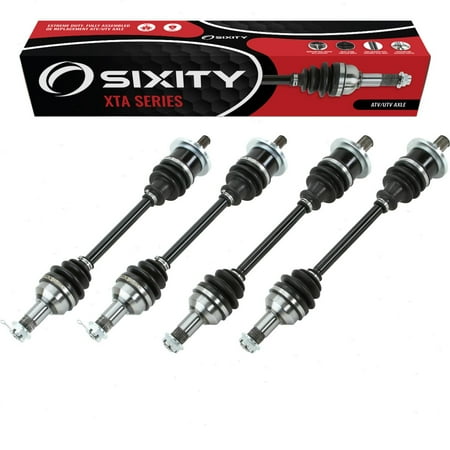 4 pc Sixity XTA Front Rear Left Right Axles compatible with Arctic Cat 400 4x4 Auto TBX 500 TRV 2005