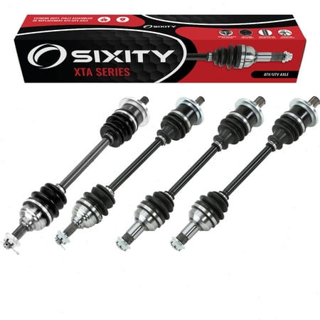 4 pc Sixity XTA Front Rear Left Right Axles compatible with Arctic Cat 650 4x4 Auto LE V-2 LE TS MRP 2004
