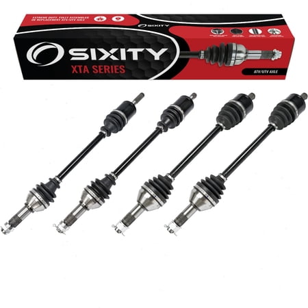 4 pc Sixity XTA Front Rear Left Right Axles compatible with Can-Am Maverick Sport 1000 DPS 1000R Max 2019-2021