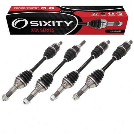 4 pc Sixity XTA Front Rear Left Right Axles compatible with Can-Am Outlander 450 DPS Mossy Oak Hunting Edition 570 L 500 LE Max 6X6 XT 2015-2021
