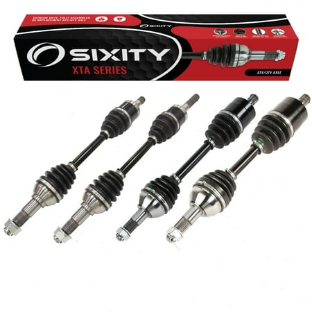 4 pc Sixity XTA Front Rear Left Right Axles compatible with Can-Am Outlander 500 EFI DPS XT 570 Max Renegade 2015-2018