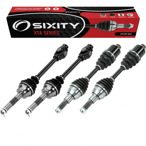 4 pc Sixity XTA Front Rear Left Right Axles compatible with Polaris Diesel 455cc Scrambler 500 4x4 Sportsman 335 400 HO DUSE RSE Worker 1999-2002