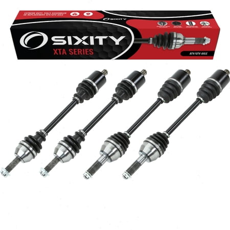 4 pc Sixity XTA Front Rear Left Right Axles compatible with Polaris Ranger 4x4 400 500 EFI Crew LE Turbo Silver 800 Mid-Size EPS EV LSE LSV 2010-2014