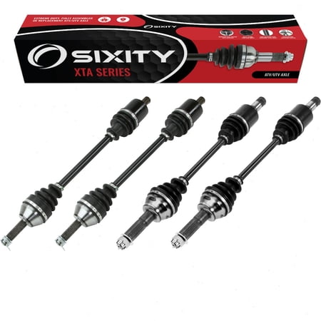 4 pc Sixity XTA Front Rear Left Right Axles compatible with Polaris Ranger 4x4 500 EFI 700 Crew MVRS XP 2006-2009