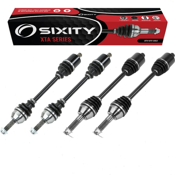 4 pc Sixity XTA Front Rear Left Right Axles compatible with Polaris Ranger 570 Crew EPS LE EFI 2014