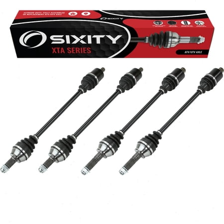 4 pc Sixity XTA Front Rear Left Right Axles compatible with Polaris Ranger RZR XP 4 900 EPS LE Walker Evans HO Jagged X Edition 2011-2014