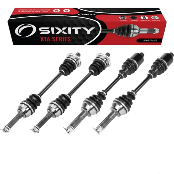 4 pc Sixity XTA Front Rear Left Right Axles compatible with Polaris Sportsman 450 HO EPS 500 Touring 570 SP Hunters Edition X2 2013-2016