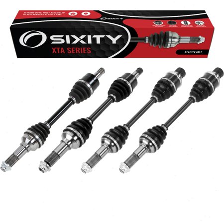 4 pc Sixity XTA Front Rear Left Right Axles compatible with Yamaha YFM350 Grizzly 4x4 Auto IRS YFM450 2007-2011