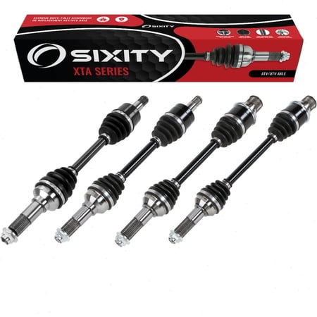 4 pc Sixity XTA Front Rear Left Right Axles compatible with Yamaha YFM400 Big Bear IRS 4x4 2007-2011