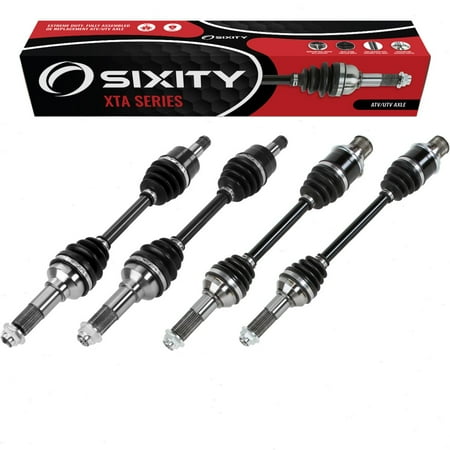 4 pc Sixity XTA Front Rear Left Right Axles compatible with Yamaha YFM400 Big Bear IRS 4x4 2012