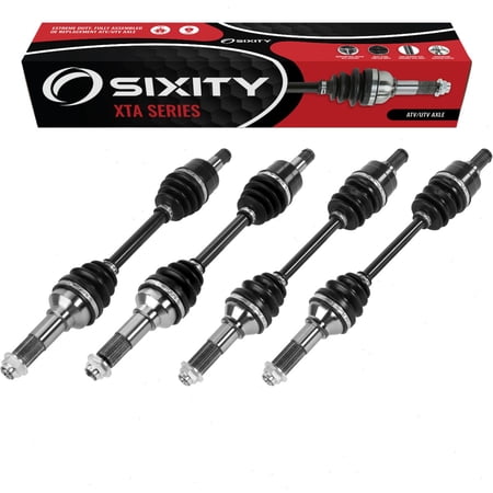 4 pc Sixity XTA Front Rear Left Right Axles compatible with Yamaha YFM450 Grizzly 4x4 Auto EPS 2012-2014