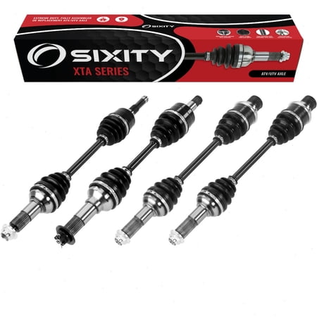 4 pc Sixity XTA Front Rear Left Right Axles compatible with Yamaha YFM450 Grizzly 4x4 Auto YFM450F Kodiak 2005-2007