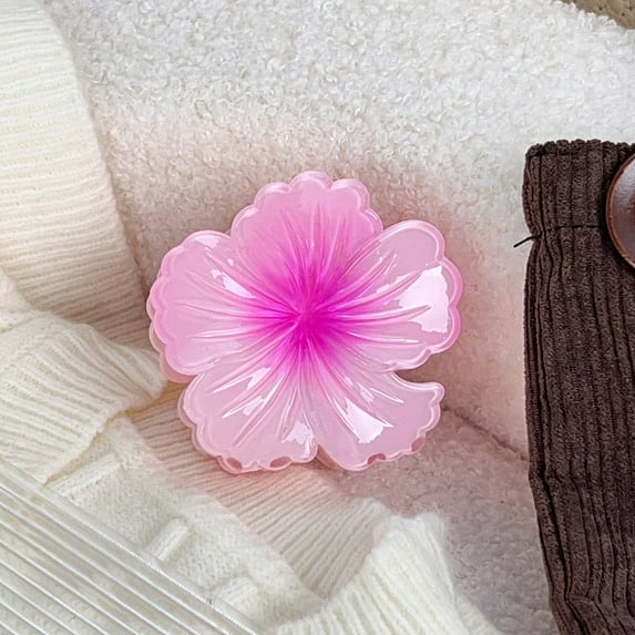 4 pc Two Tone Plastic Claw Hair Clips Flower Magenta 77x77mm - Walmart.com