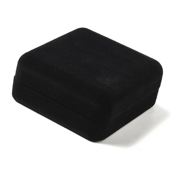 4 pc Velvet Badge Storage Gift boxes Square Black 6.9x6.6x2.9cm Velvet
