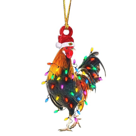 4 pc Wall Window Fireplace Christmas Tree Animal Acrylic Decoration