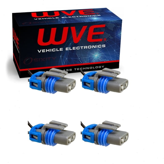 4 pc Wells WVE Headlight High Low Beam Light Connectors compatible with Dodge Challenger Dart Durango 2013-2018