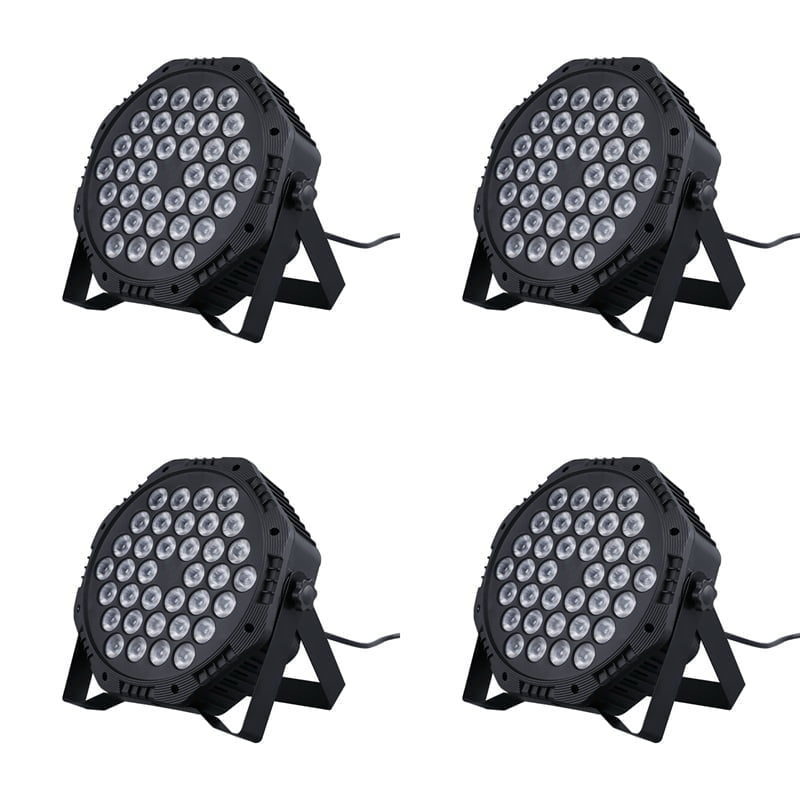 4 pcs 36LEDs NewDesign Stage Lights DJParLights RGB PartyLights Uplights SoundActivated Remote DMX Control Disco Dance Wedding Club  Birthday Music Party Stage Lighting