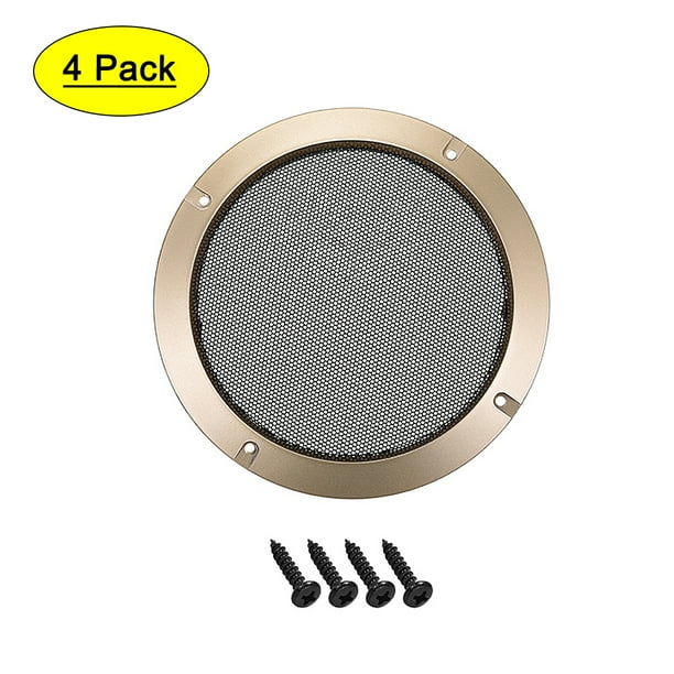 4 pcs 4" Speaker Grill Mesh Decorative Circle Subwoofer Guard Protector ...