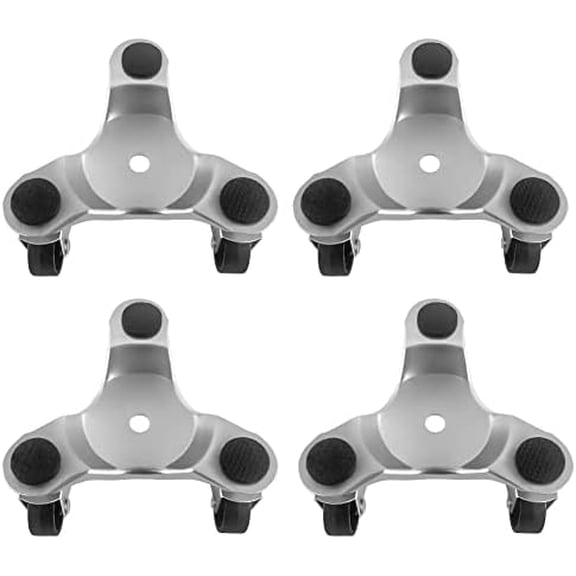 4 pcs 6" Steel Tri-Dolly, 200 lbs Load Capacity, for Moving Furniture & Appliances, Swivel Caster Easy Tool