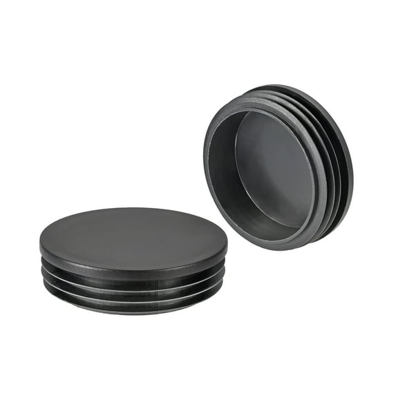 4 pcs 90mm Dia Plastic Tubing Plug Round Post End Caps for Handrail Stair Newel Guardrail Tube Black