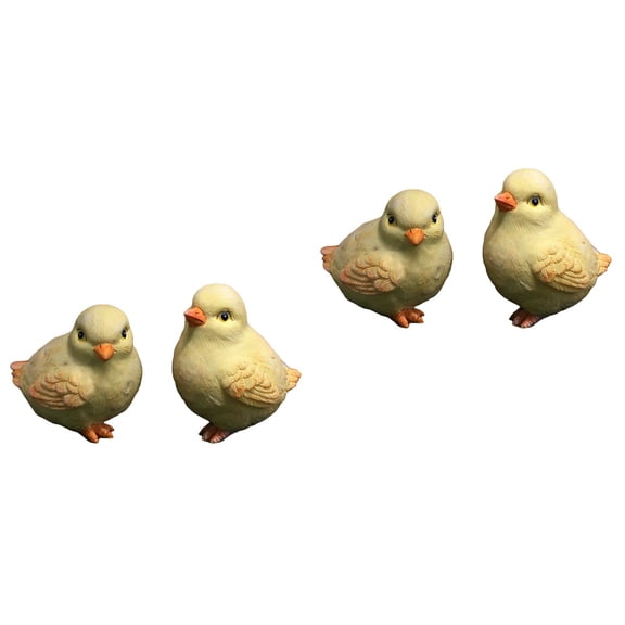 4 pcs Adorable Chick Models Garden Courtyard Chick Chick Ornaments