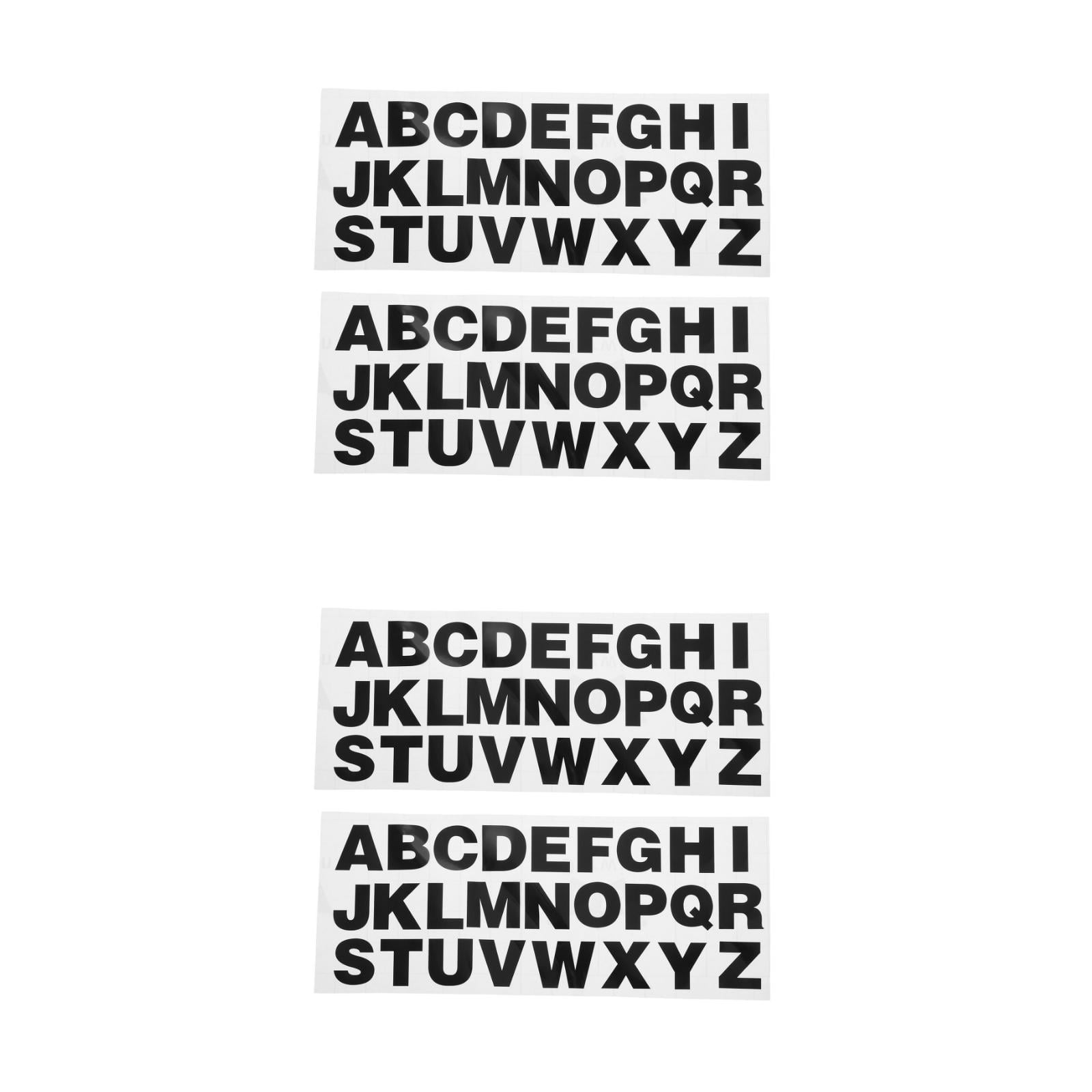 4 pcs Alphabet Stickers Cars Motorcycles Letters Reflective Sticker ...