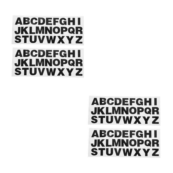 4 pcs Reflective Alphabet Stickers Cars Motorcycles Letters Custom Decals Self-Adhesive Letters DIY For Mailbox Laptop Keyboard Wall Ceiling