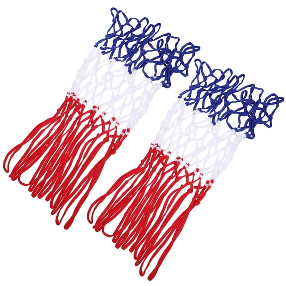 Minkissy 2-Pack Nylon Basketball Net Replacement Weather Resistant Indoor Outdoor Training