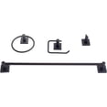 thumbnail image 1 of 4 pcs Bathroom Accessory Set Robe Hook Toilet Paper Holder Towel Ring Towel Bars, 1 of 5