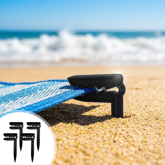 4 pcs Beach Towel Fastener Clips,Windproof Picnic Mat Clips Blanket Picnic Fasten Pegs Plastic Towel Clamps for Camping Travel Beach Day